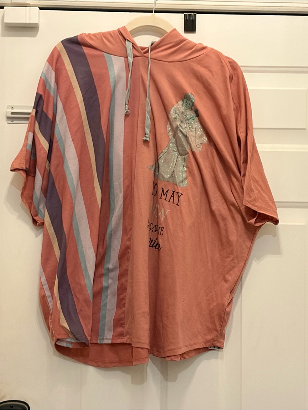 Disney parks Haunted Mansion Bride Hooded Tee with Pastel Multistripes